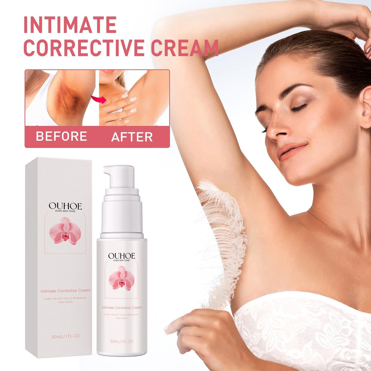 Brighten White Body and Underarms, Intimate Corrective Cream for Dark Skin, Moisturizing and Repair ,30ml