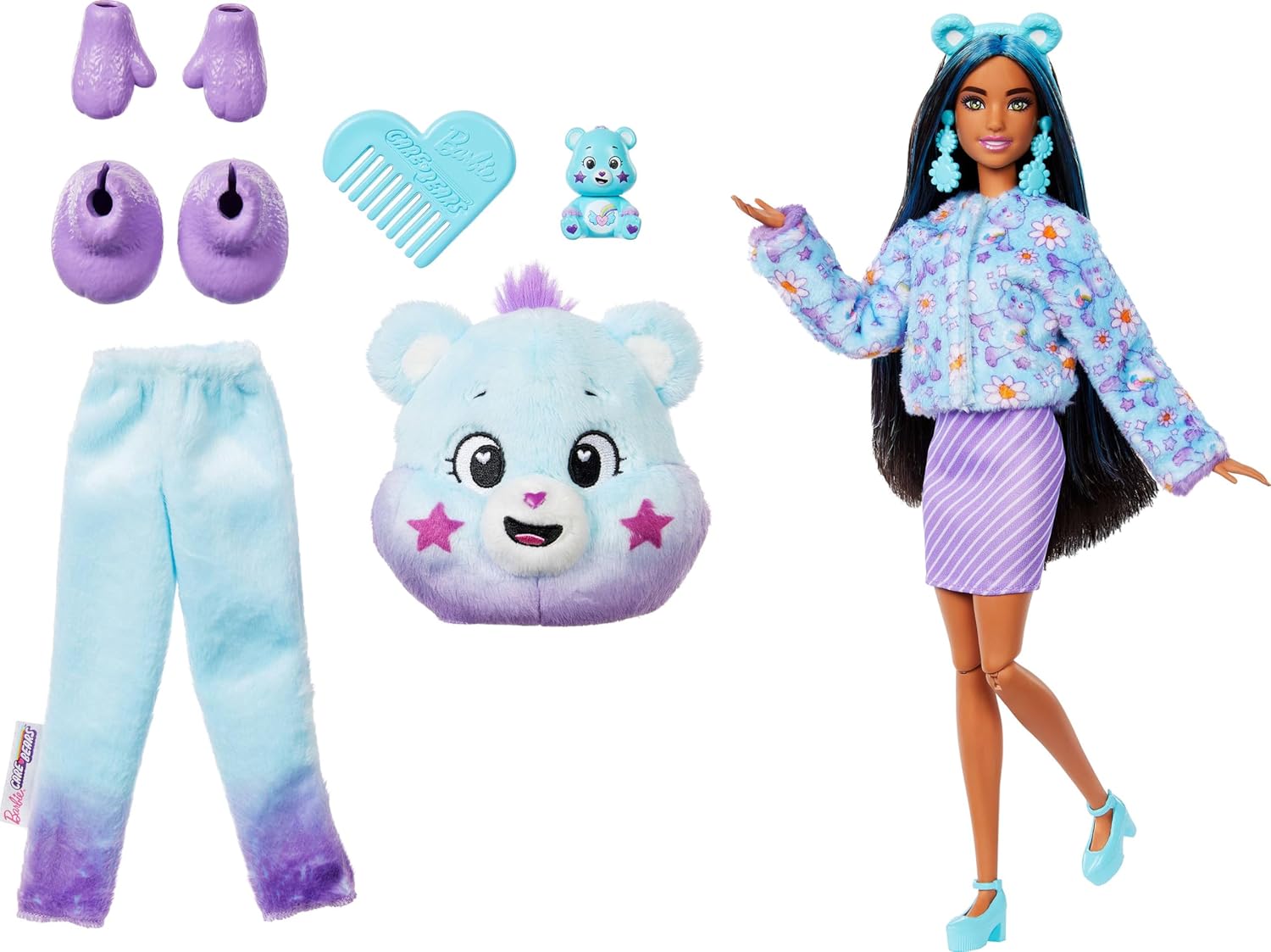 Barbie Cutie Reveal Care Bears Series 2 Dream Bright Bear Doll Playset