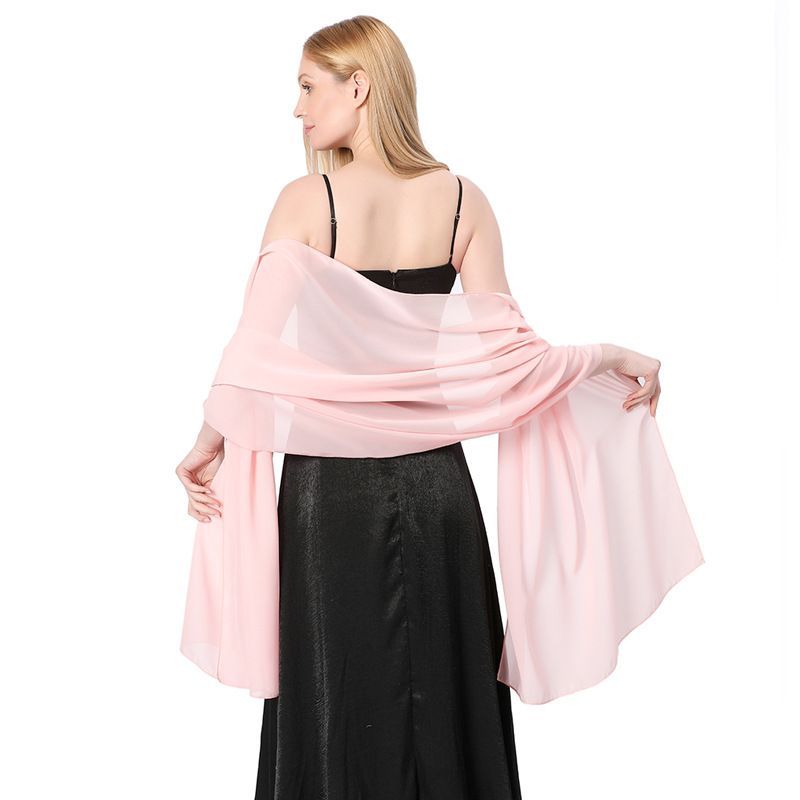 Dark Green Chiffon Shawl Wrap for Women Wedding Evening