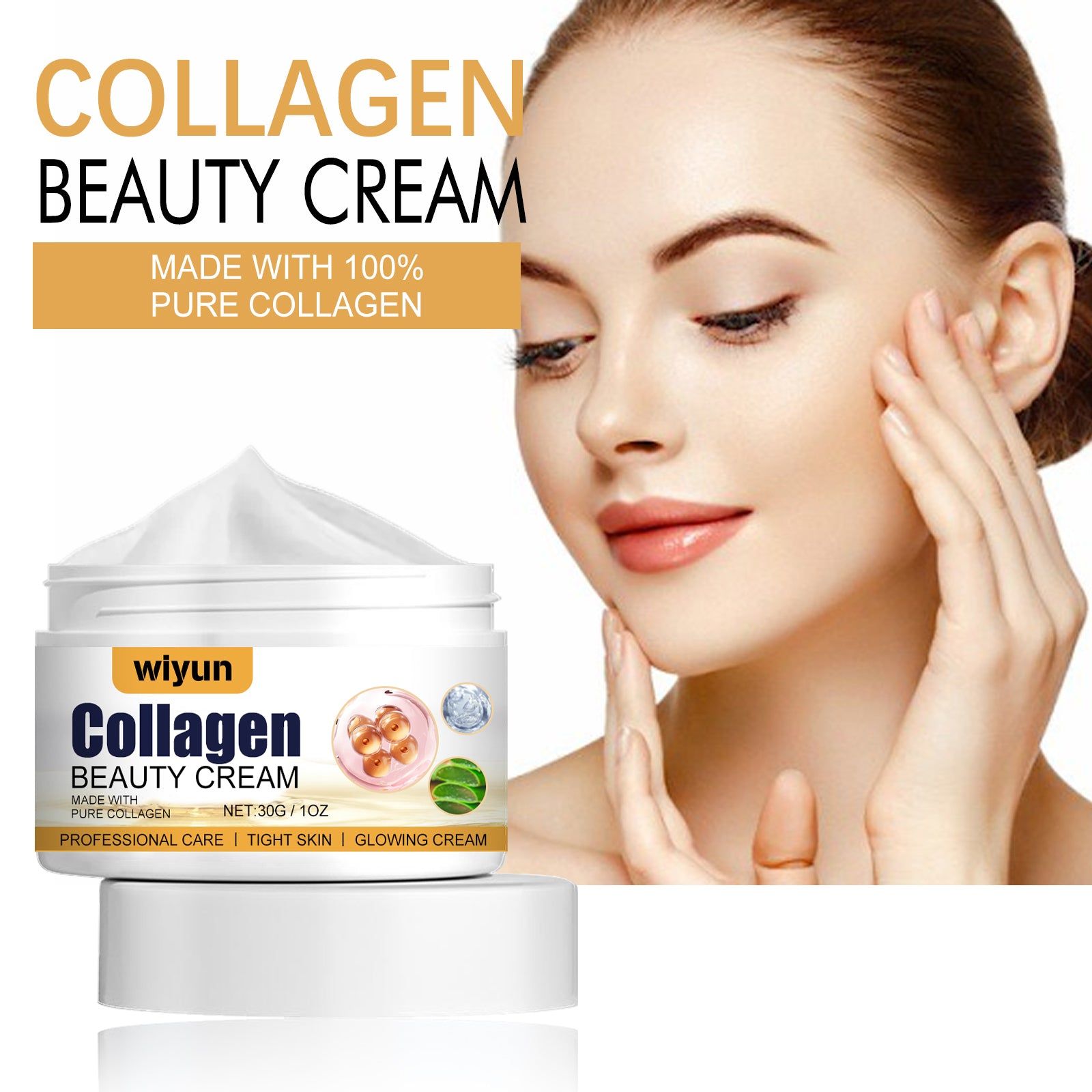 Collagen Moisturizing Cream for Firming and Hydrating Skin, Anti-Aging, Brightening ,30g