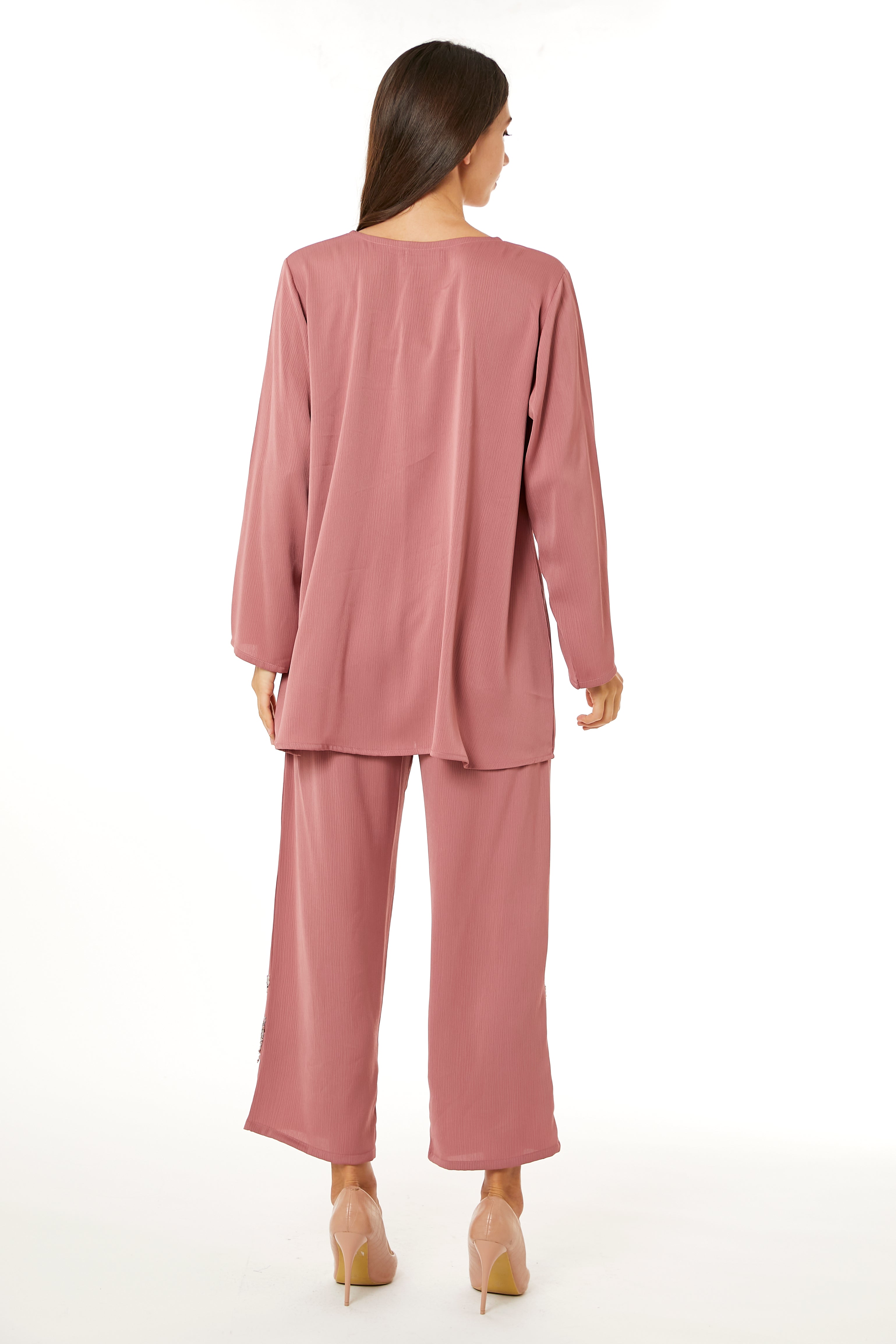 MOiSTREET Pink Zoom Top and Pants Set