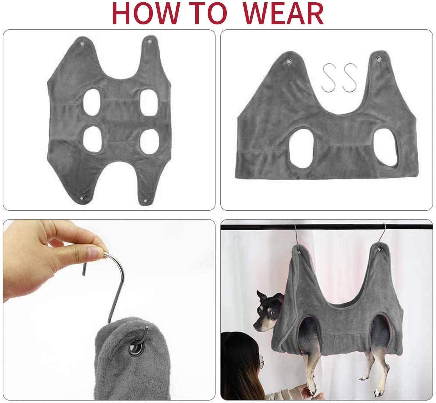 2 In 1 Pet Grooming Nail Trimming Hammock Helper Drying Towel Restraint Bag