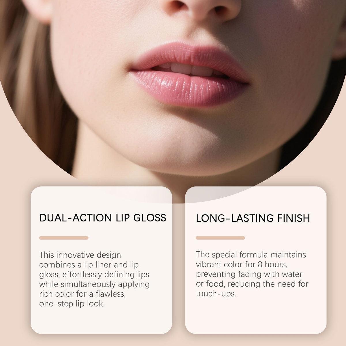 6g 2 in 1 Lip Gloss with Hydrating and Mirror Shine