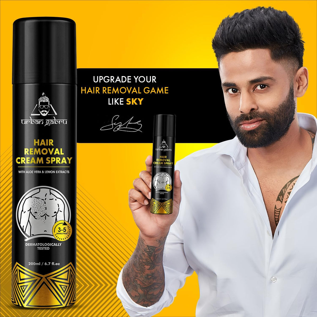 Urban Gabru Hair Removal Spray |body hair removal in 10 minutes 200 ml