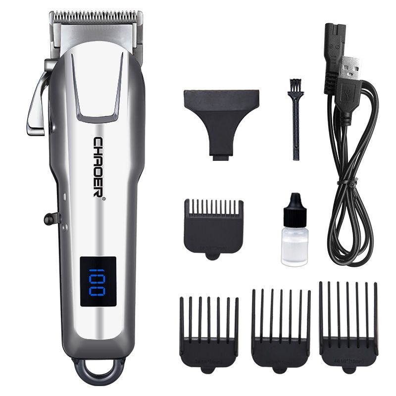 LCD Hair Clipper with Adjustable Guide Comb