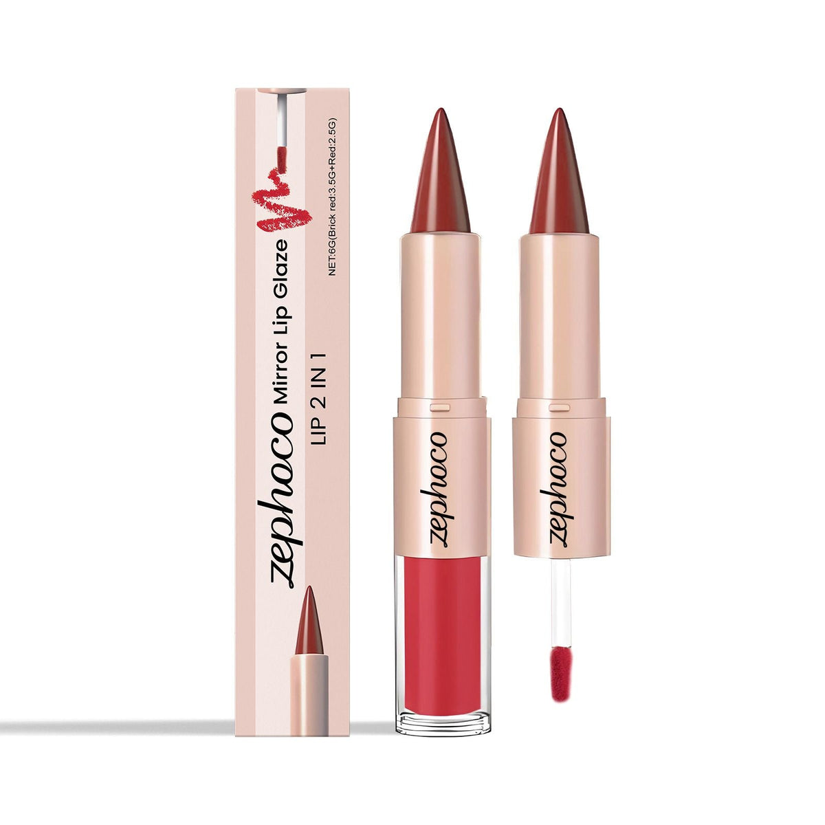 6g 2 in 1 Lip Gloss with Hydrating and Mirror Shine