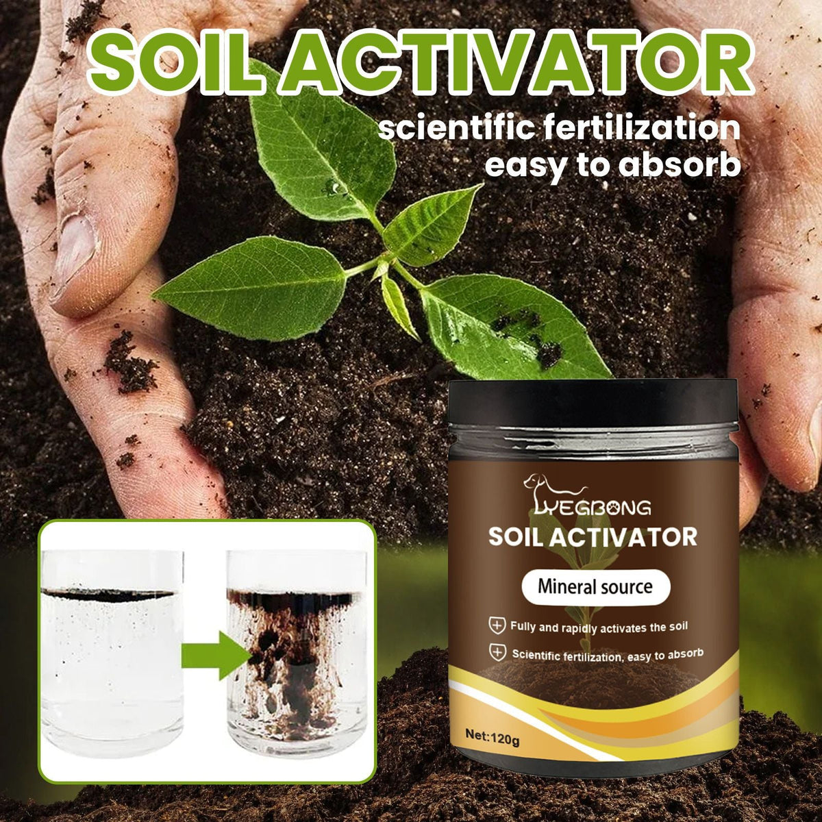 120g Soil Activator Fertilizer, Root Growth Stimulator