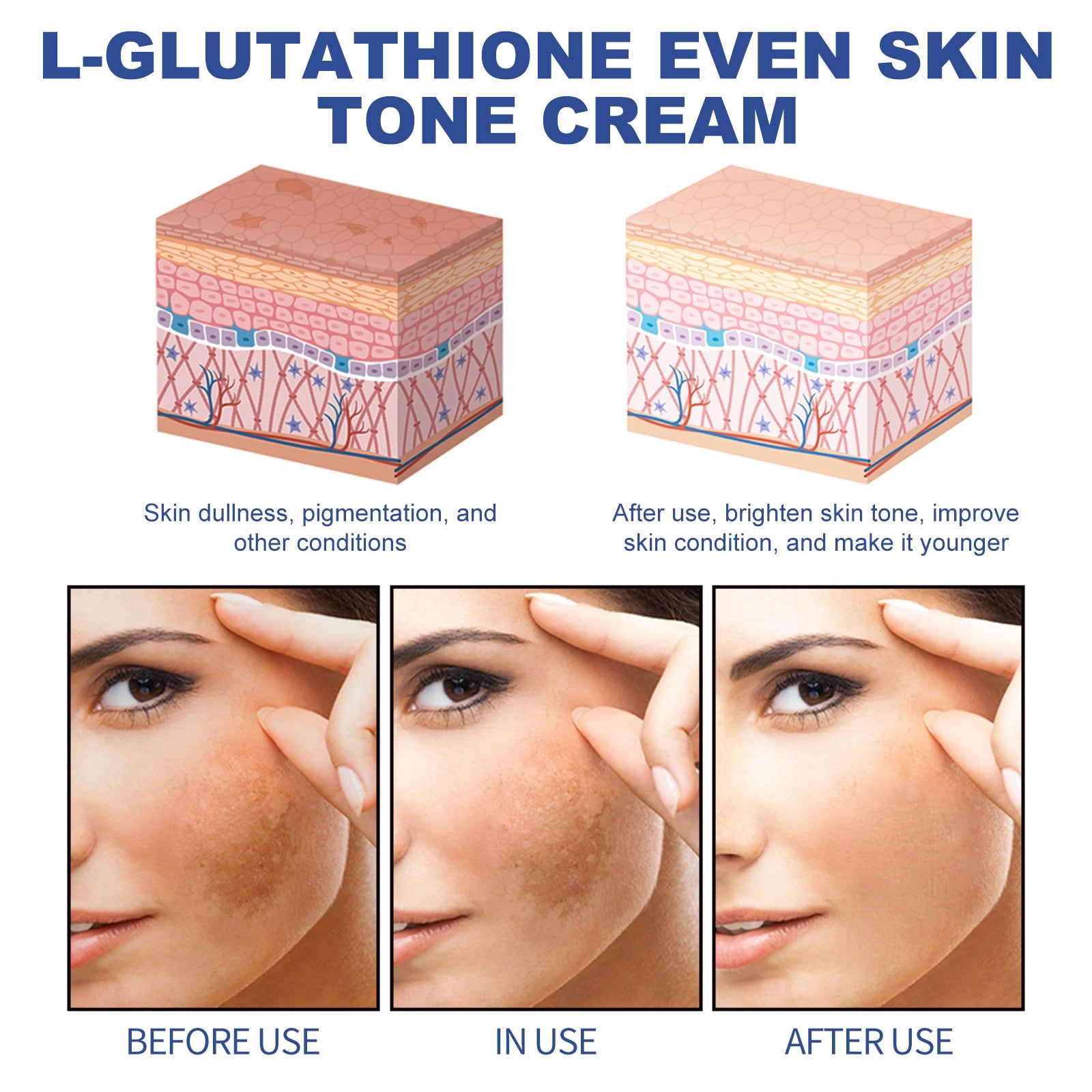 Hydrating Anti-Aging Glutathione Cream for Brightening and Youthful Skin ,50ml
