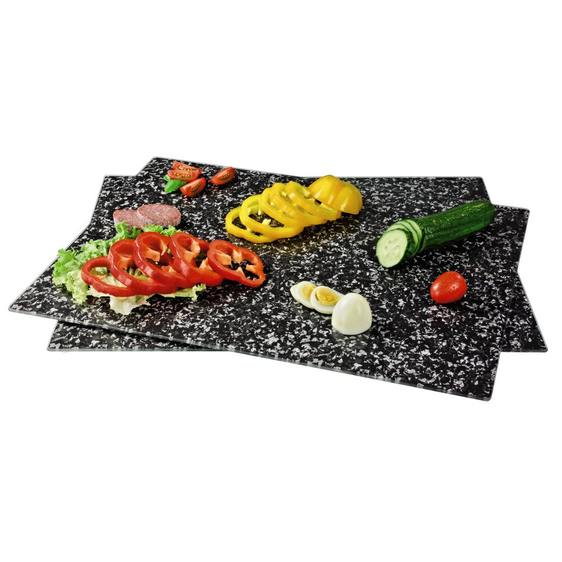 XAVAX 111515 Hob cover plate, pack of 2, "Granite" design, 52 cm x 38.5 cm
