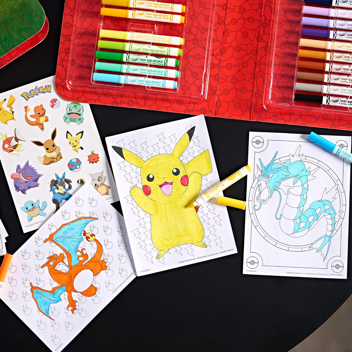 Crayola PoKeMoN Colour & Sticker Kit, 45+ Pieces