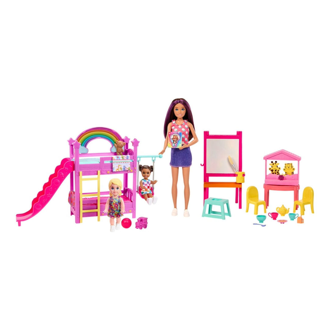 Barbie Skipper First Jobs Babysitters Ultimate Daycare Playset With 3 Dolls, Furniture & 15+ Accessories