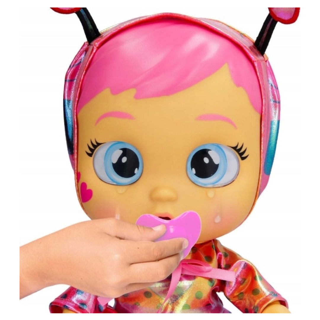 Cry Babies Star Lady in a Ladybug Outfit Interactive Doll, 30cm, For Age 18+ Months