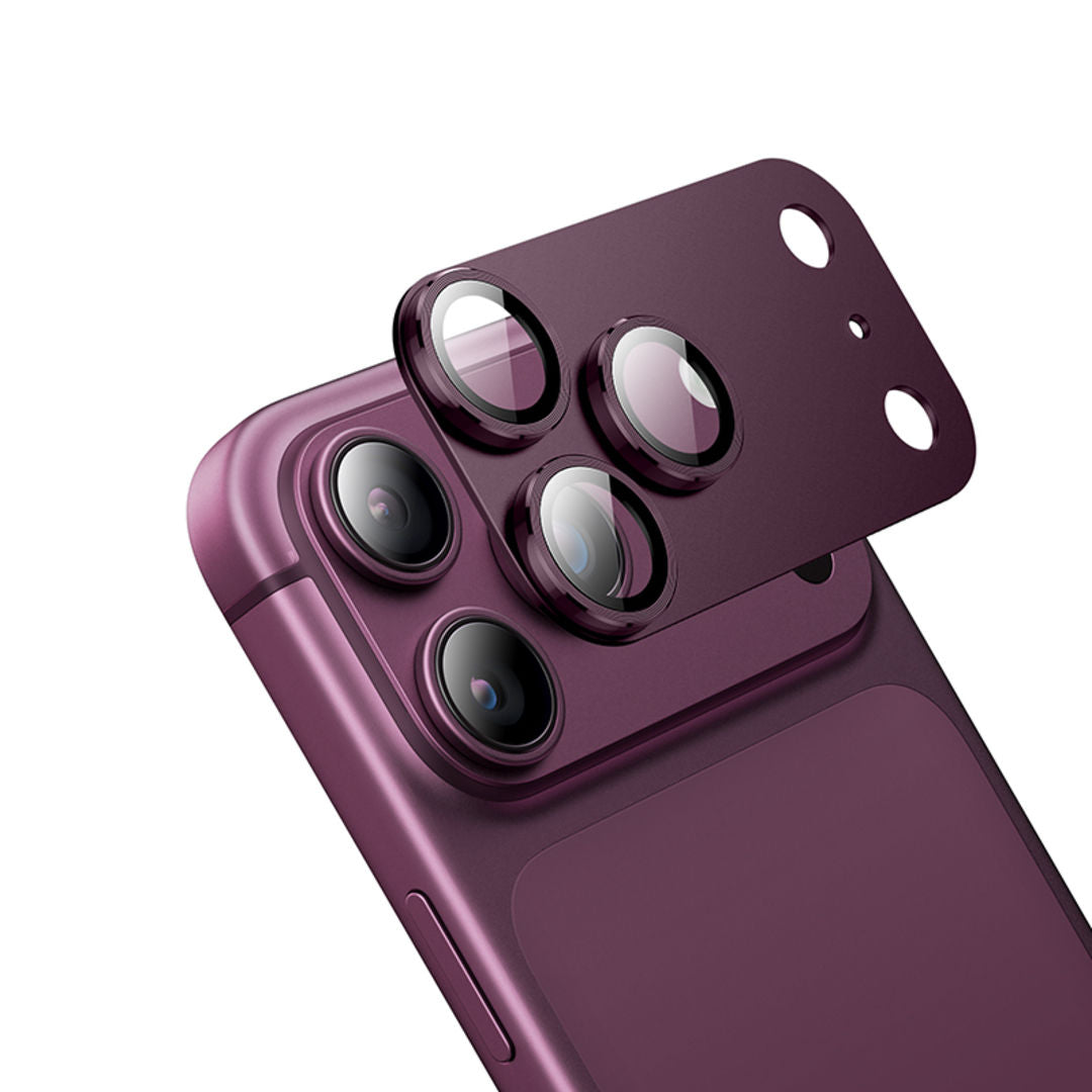 Hoco V16 Armor Metal Integrated Lens Glass for iPhone 18 Pro Max, 3D Full Coverage, Aluminum Alloy Protection