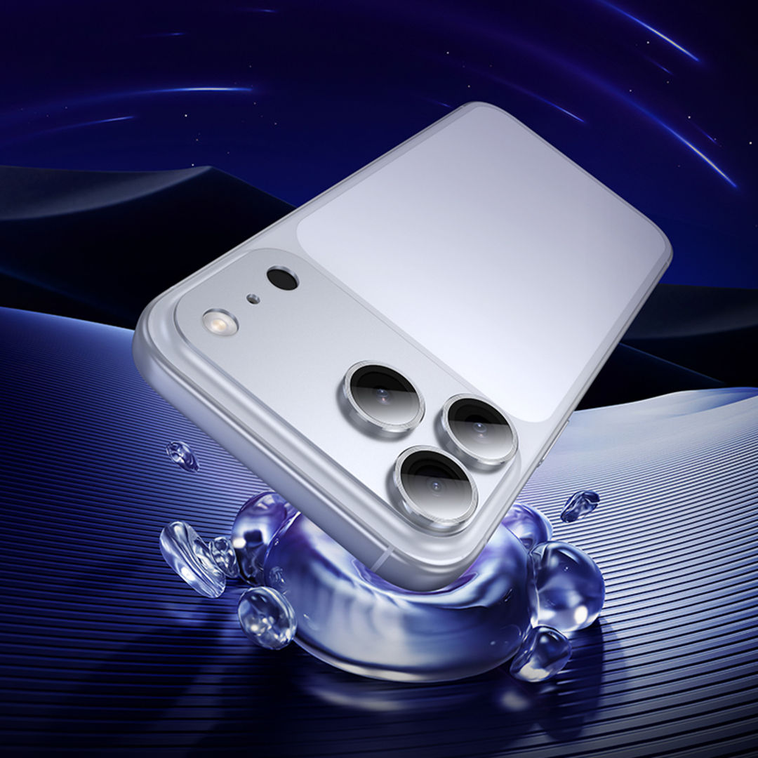 Hoco V16 Armor Metal Integrated Lens Glass for iPhone 18 Pro, 3D Full Coverage, Aluminum Alloy Protection