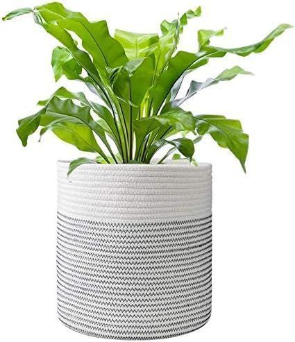 AIESY® Beautiful Jute Spliced Cotton Rope Plant Hanging Basket