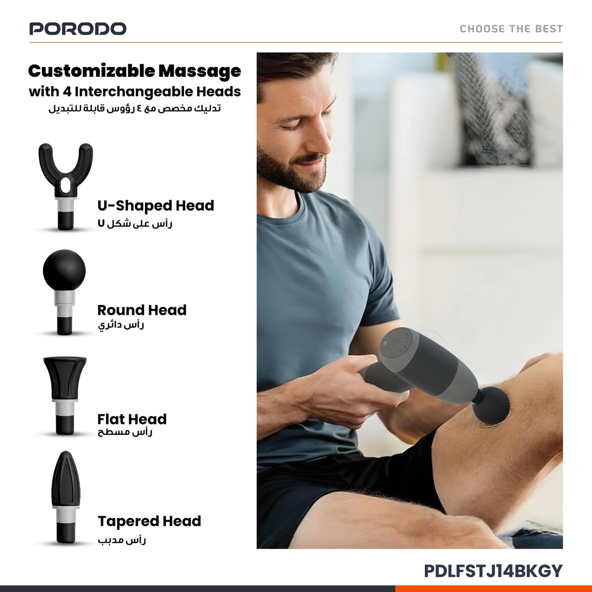 Porodo Lifestyle EaseOn Handheld Massager