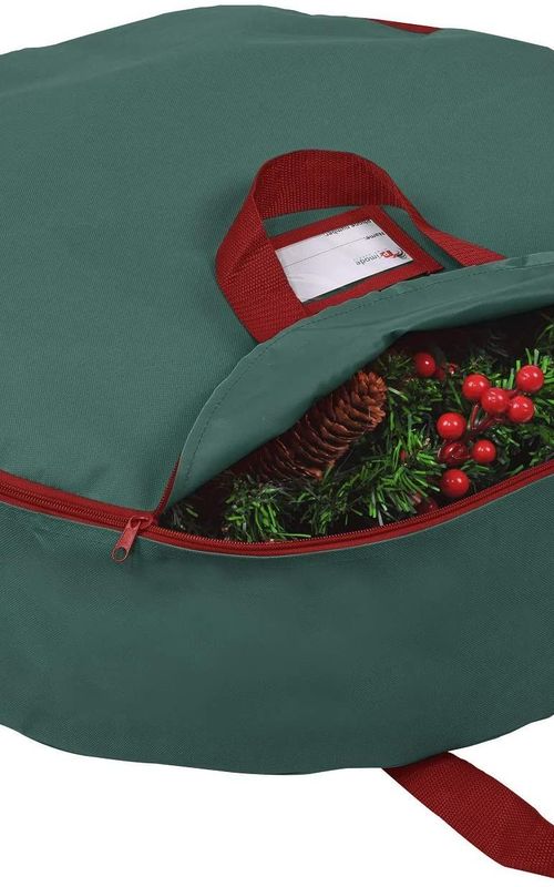 Christmas Wreath Storage Bag Holiday Organizer Wreath Container Box With Handle