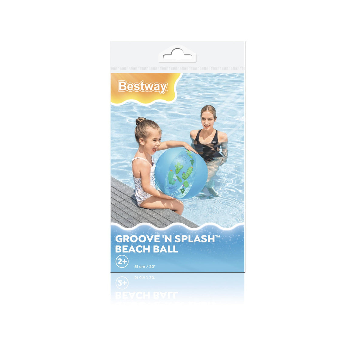 BWAY BEACH BALL AST DESIGNER 51CM