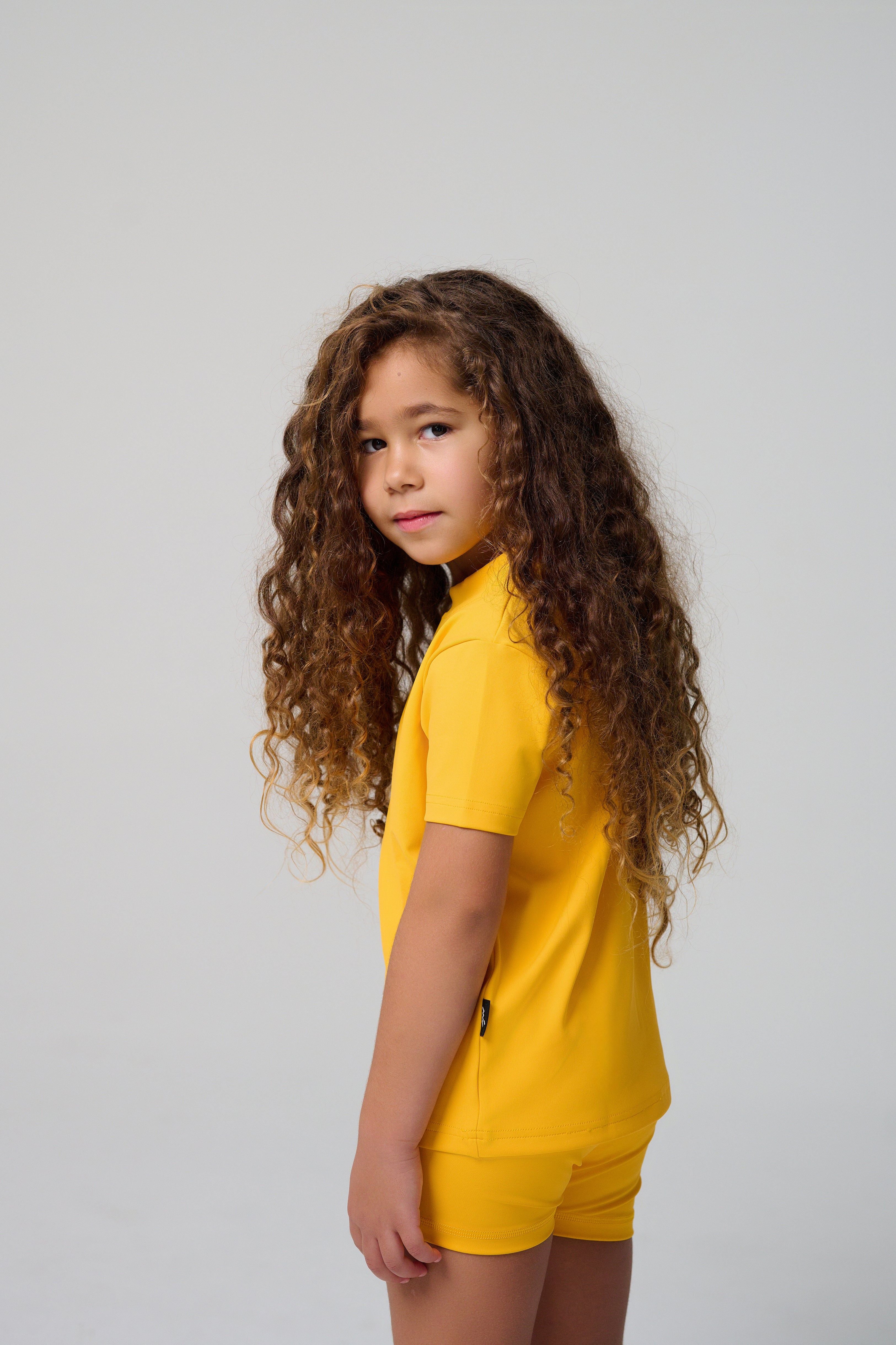 Regular Fit Kids Tights - Bright Yellow