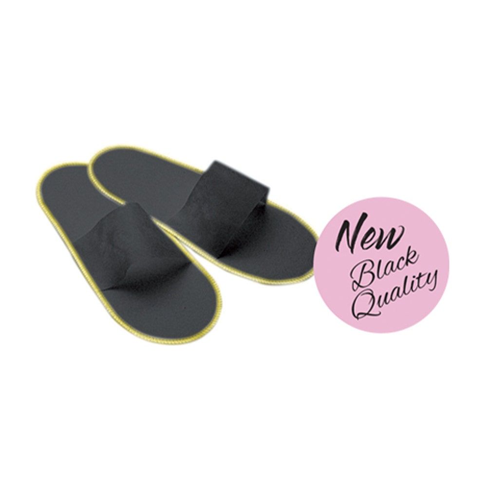Novell Slipper-Non Woven Open, Black, 1x100Pieces
