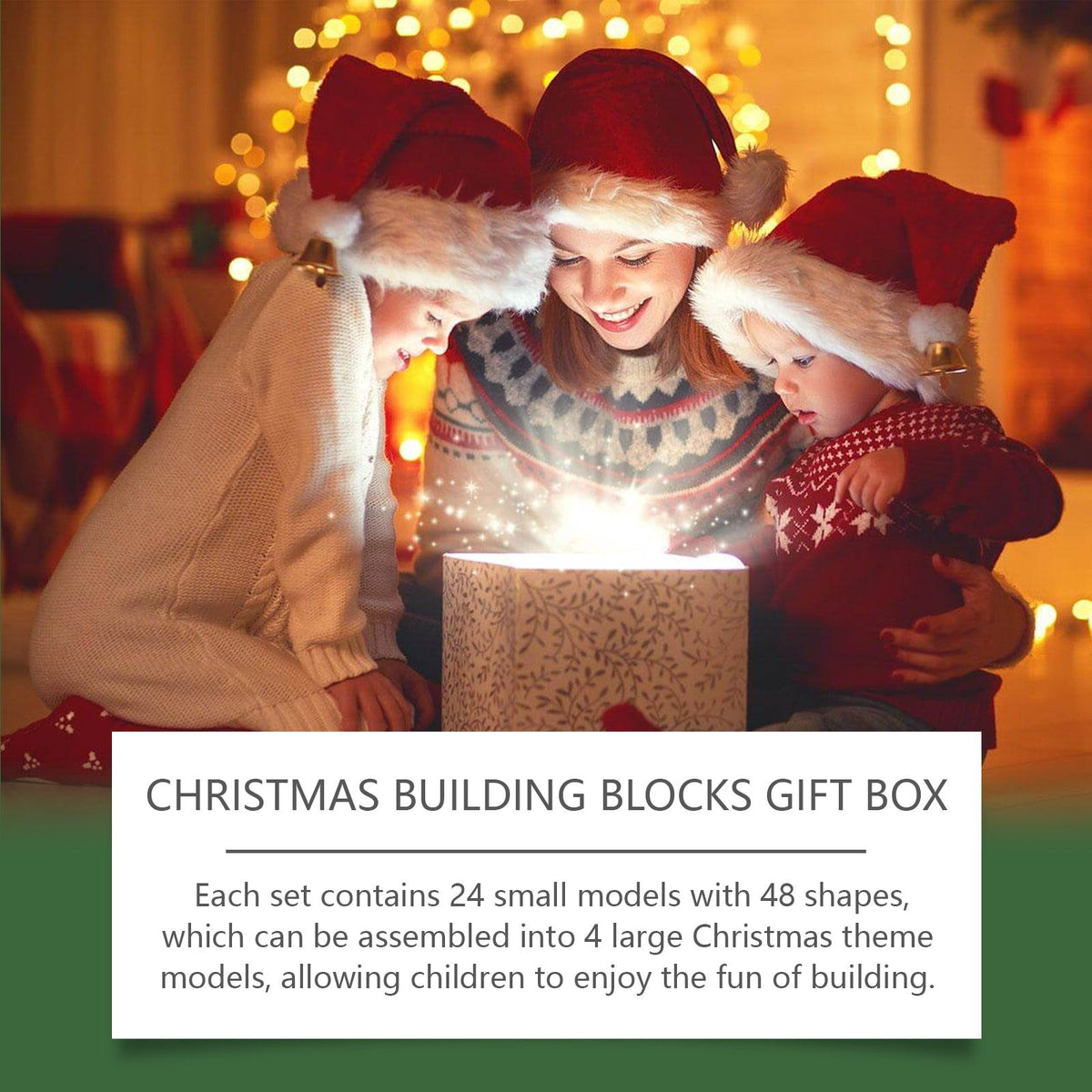 Build Festive Joy with 24-Block Christmas Building Block Blind Box, Creative Puzzle Gift ,24 boxes