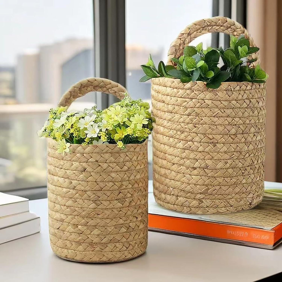 AIESY® Beautiful Handcrafted Ingeniously Jute Baskets for Plantation
