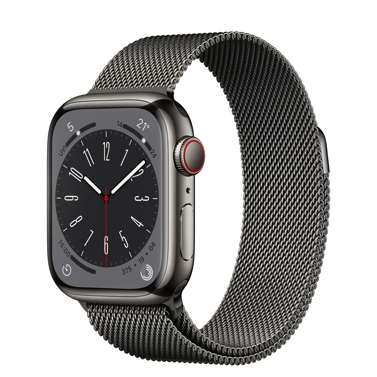 Series 8 GPS + Cellular 41mm Stainless Steel Case with Milanese Loop