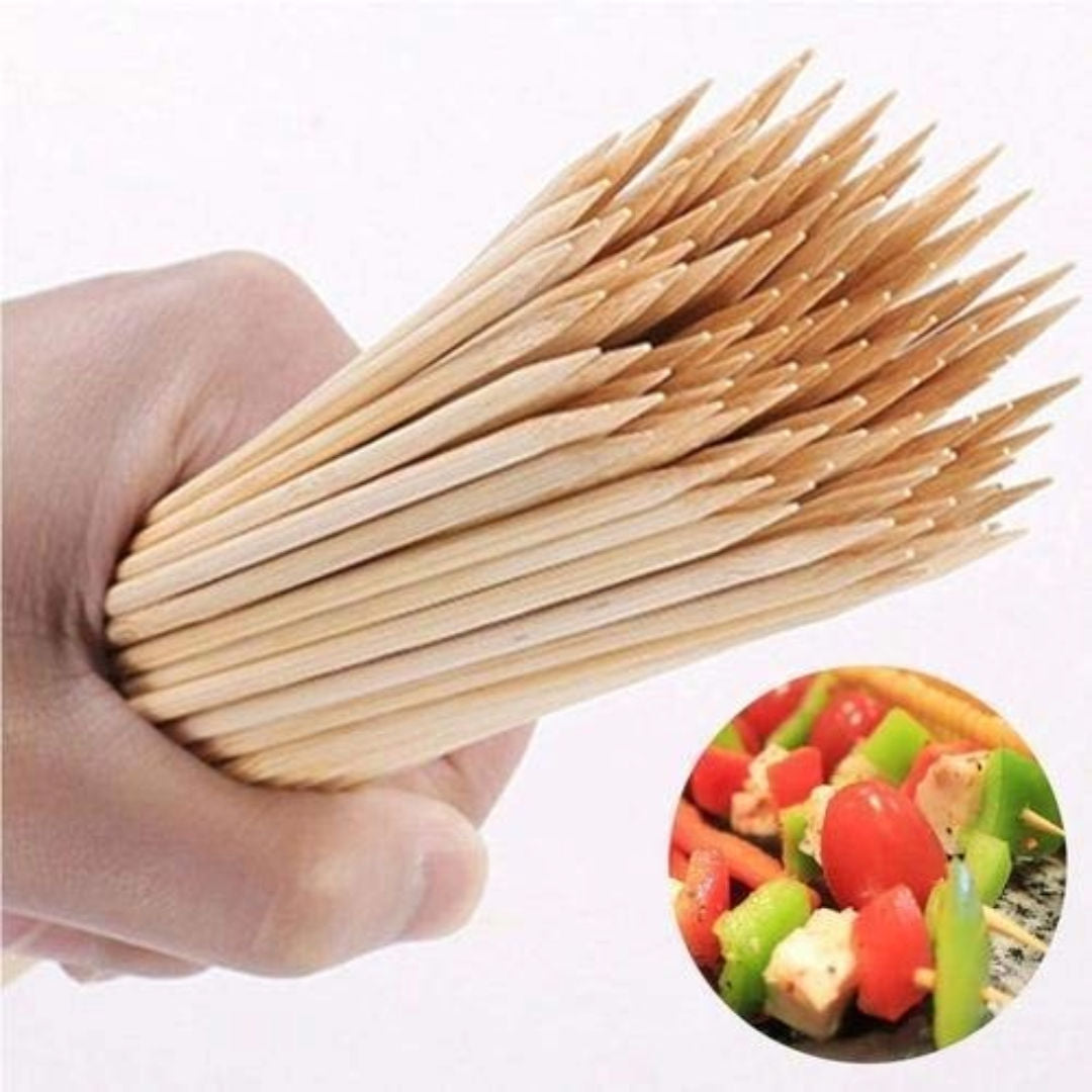 RSC 14 Inch BBQ Flat Wooden Skewers Pack of 24 Grilling & Kebab Sticks, Model P15-382