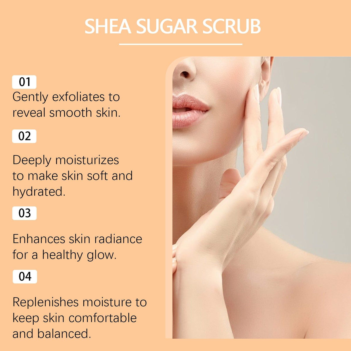 Citrus Body Scrub, Natural Exfoliant for Bright, Hydrated Skin, Body Cleansing ,100g