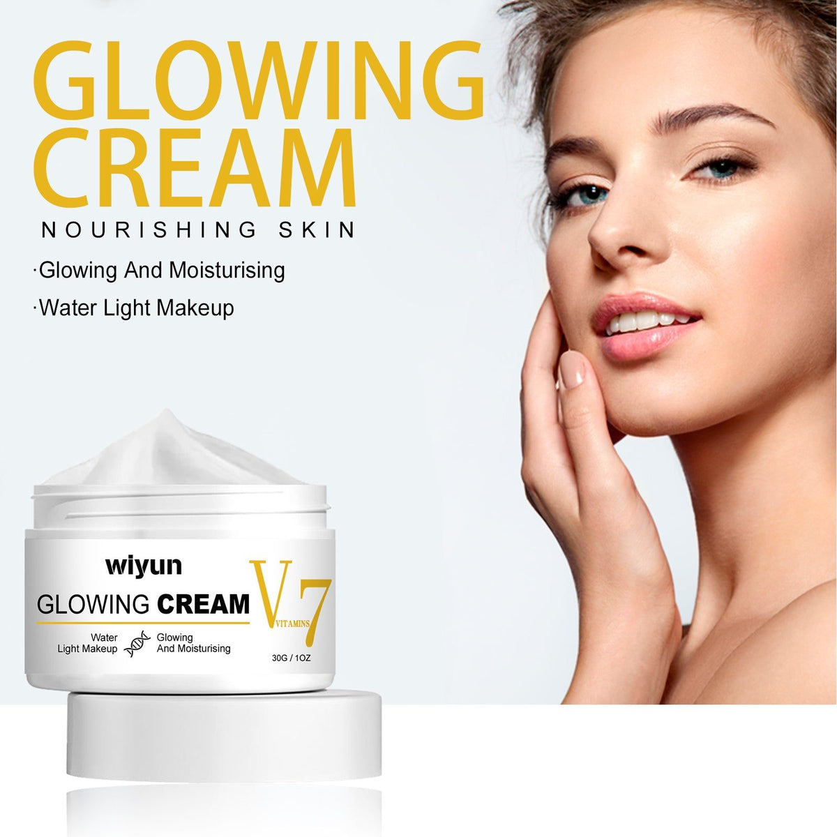 V7 Whitening Cream Fade Fine Lines Brighten Skin Anti-Aging Moisturizer ,30g