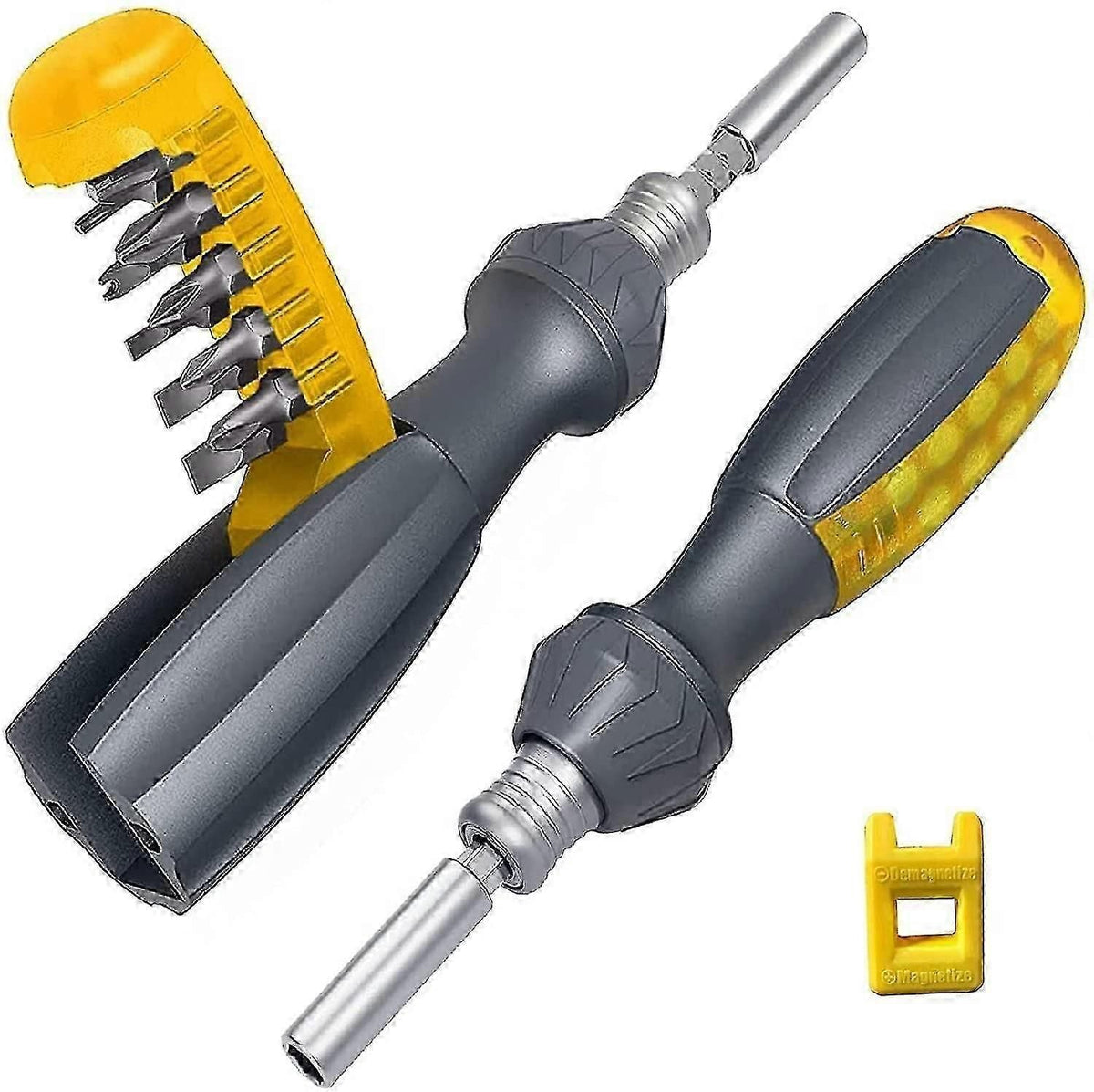 11-in-1 Telescopic Magnetic Screwdriver Set with Ratchet Socket for Home Appliances and DIY Repair