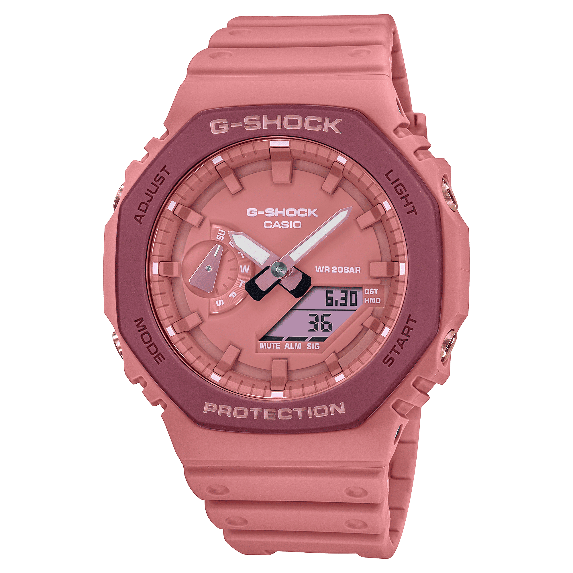 Casio G-SHOCK Analog-Digital 2100 Series Watch, Pink, GA2110SL-4A4