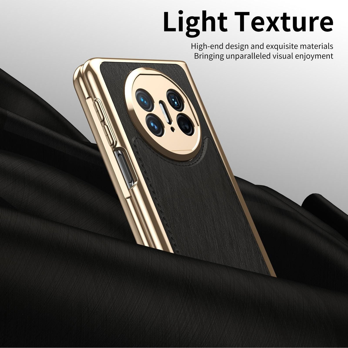 Plating Silver Brocade Case For Huawei Mate X3