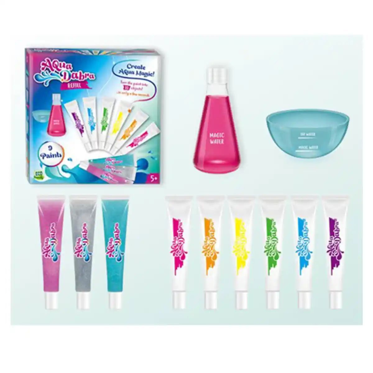 AquaDabra Magic Creation Refill Paint Kit, 9 Paints