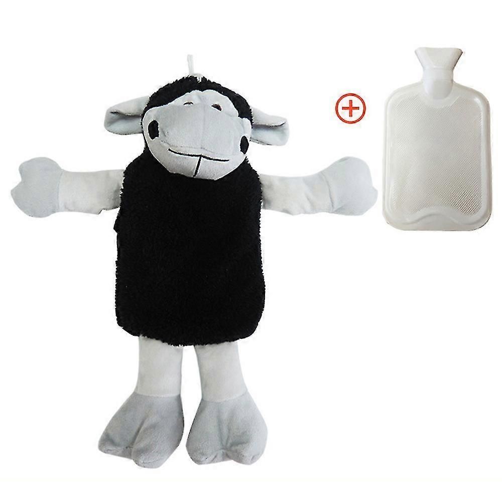 Premium Classic Rubber Hot Or Cold Water Bottle With Cute Stuffed Animal Cover