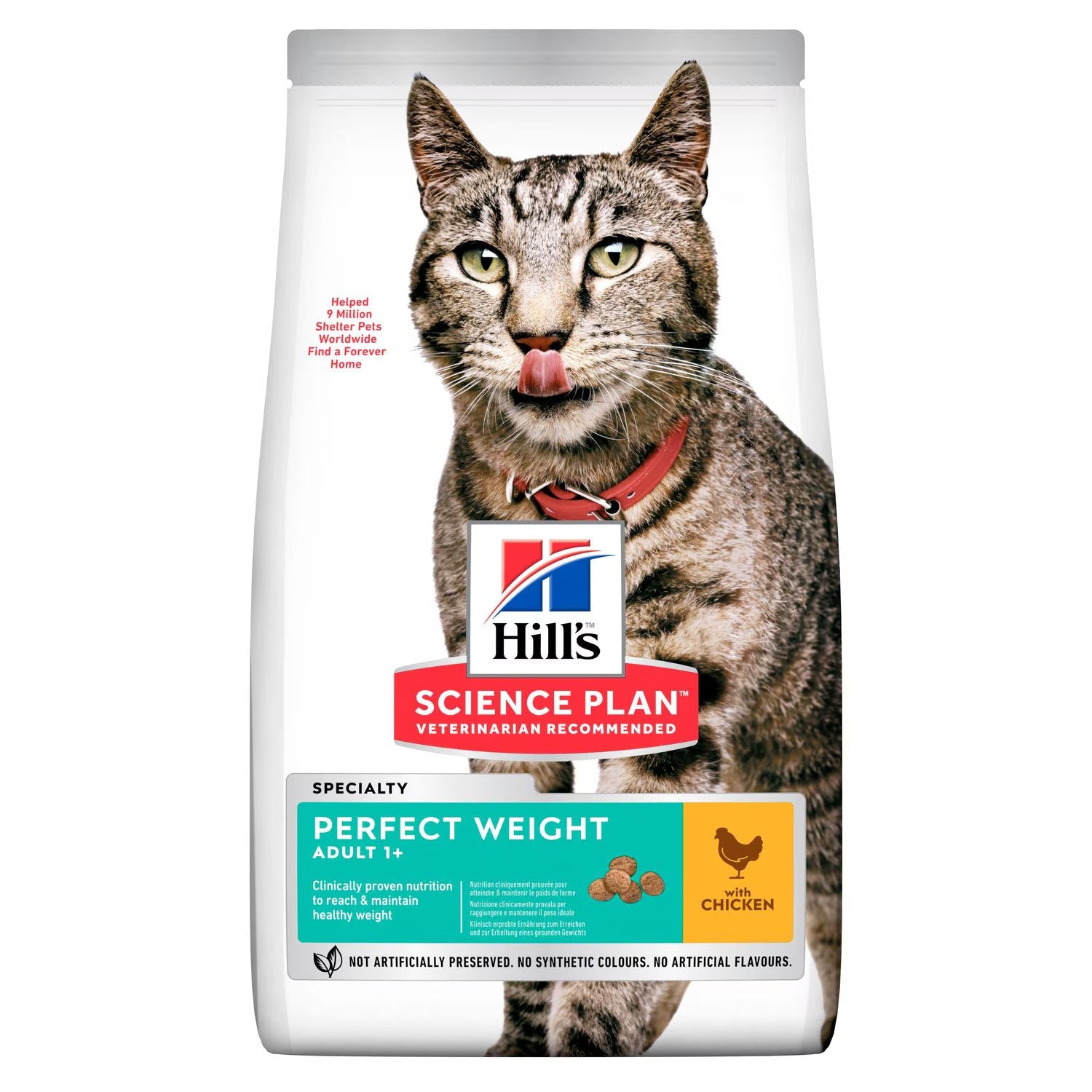 Hill's Science Plan Perfect Weight Adult Cat Food with Chicken- 2.5kg
