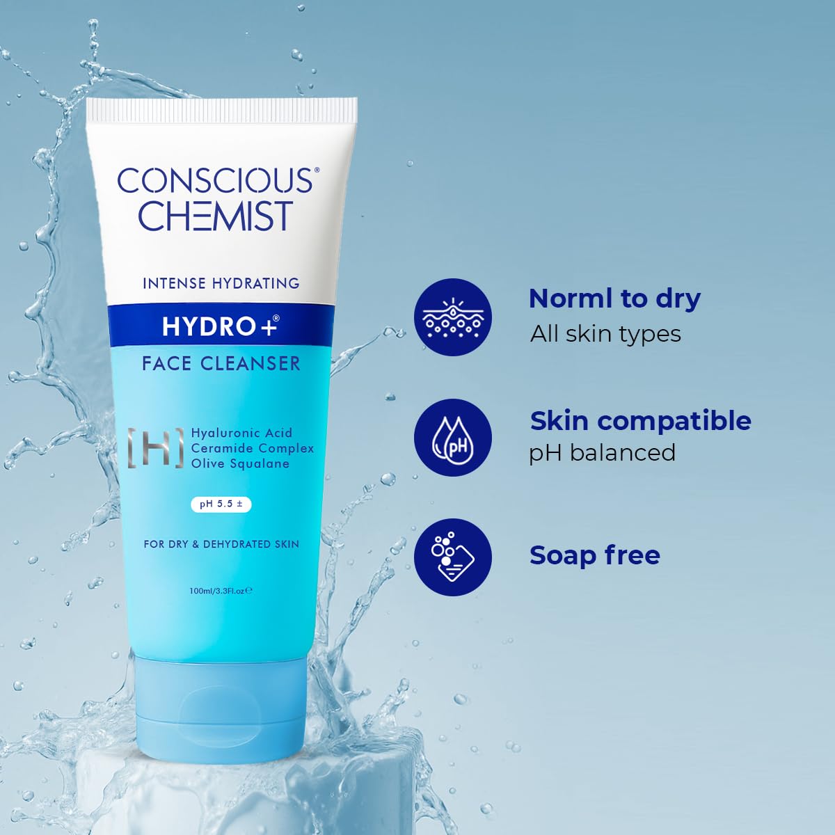 Conscious Chemist Gentle Face Wash for Dry Skin | 100ml