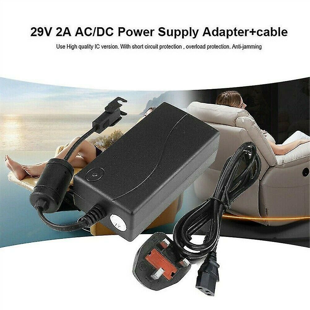 29V AC DC Power Adapter for Electric Recliner Chair US Plug