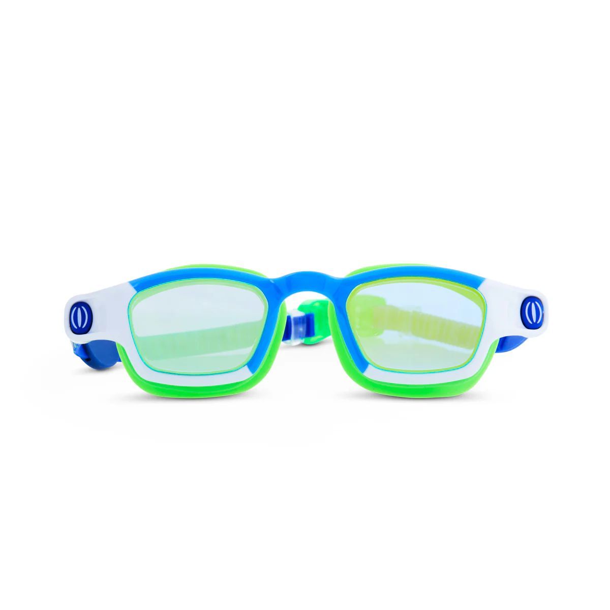 Bling2O Sage Surfer Short Fin Shark Swim Goggles (Green/Blue), 6+ years