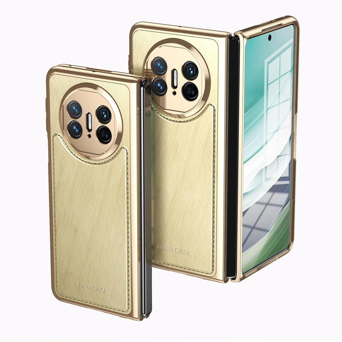 Plating Silver Brocade Case For Huawei Mate X3