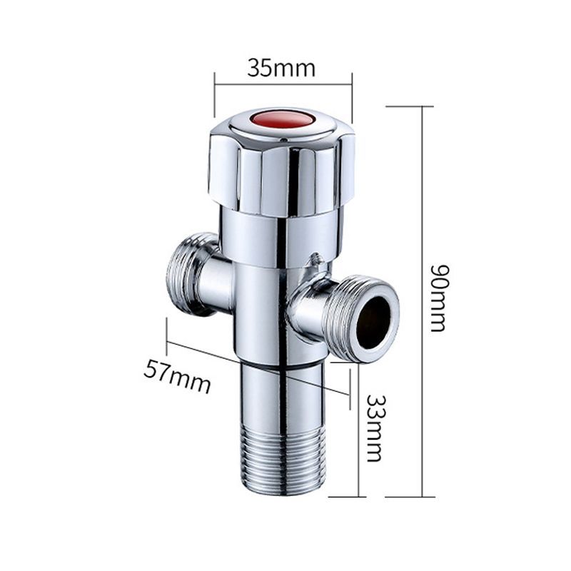Stainless Steel Double Outlet Angle Valve Plated