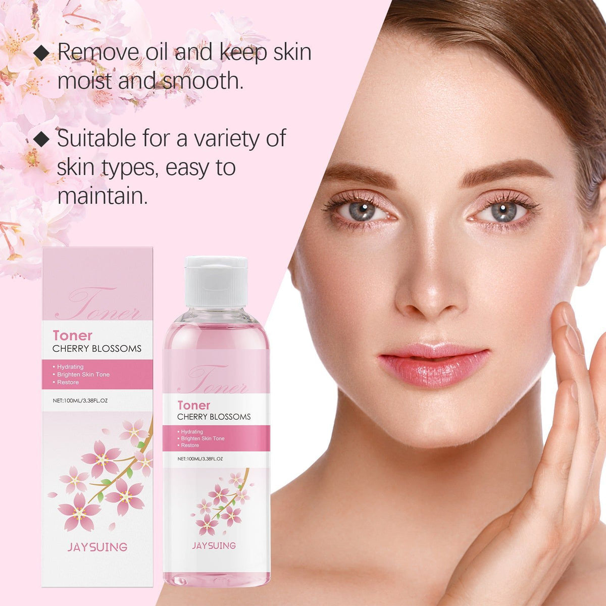 Cherry Blossom Hydrating Toner, Moisturizing, Brightening, Skin Refresh, Glow ,100ml