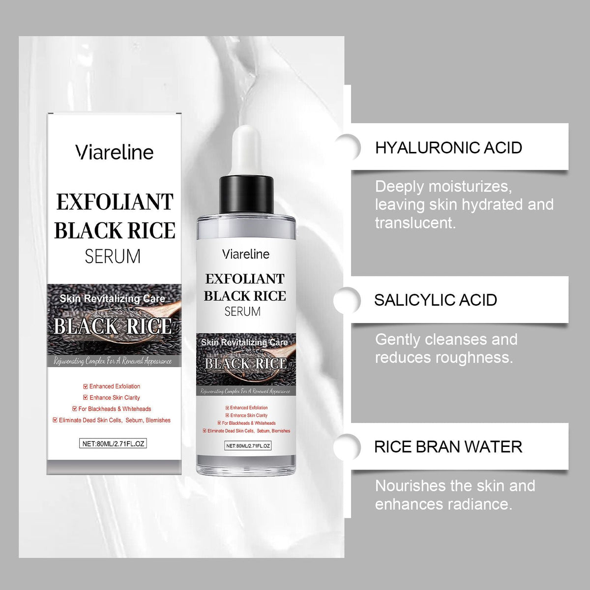 Black Rice Exfoliating Essence Pore Cleansing Serum 80ml