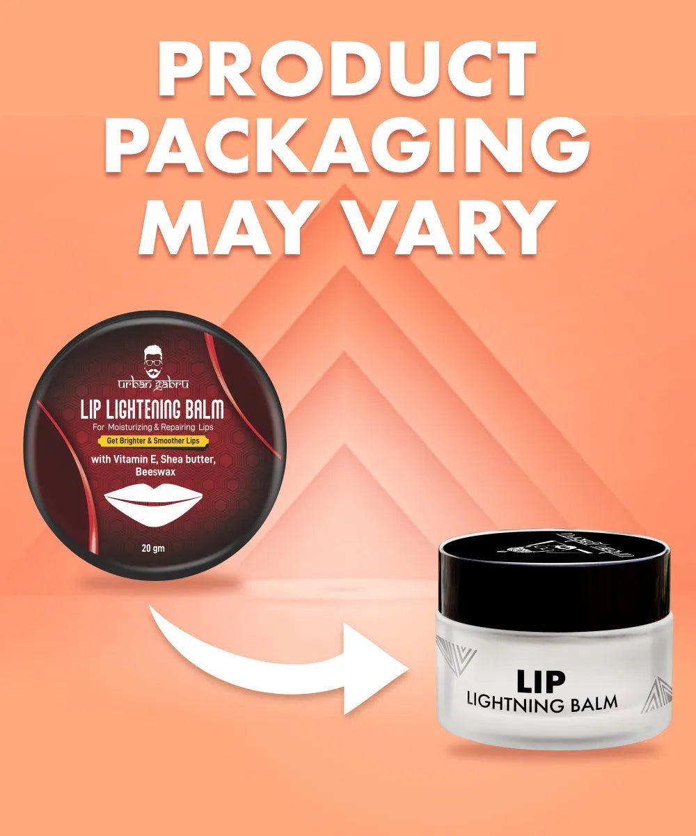 Urban Gabru Lip Balm For Lightening & Brightening Dark Lips with shea butter, beeswax & vitamin-E 20G