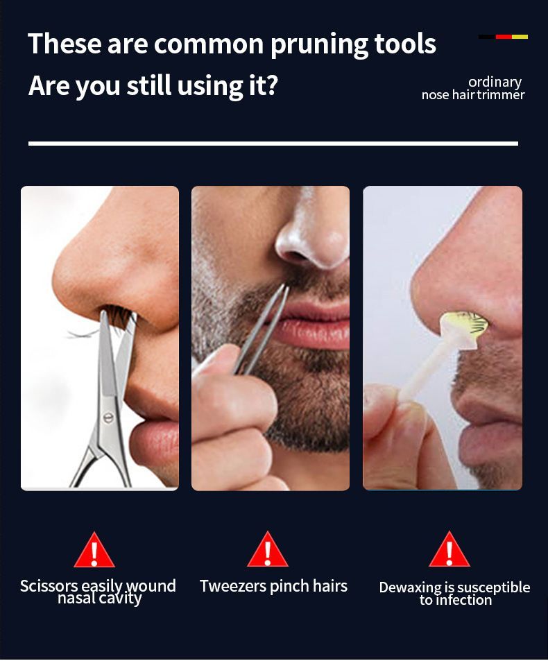 USB Nose Hair Trimmer with Digital Display
