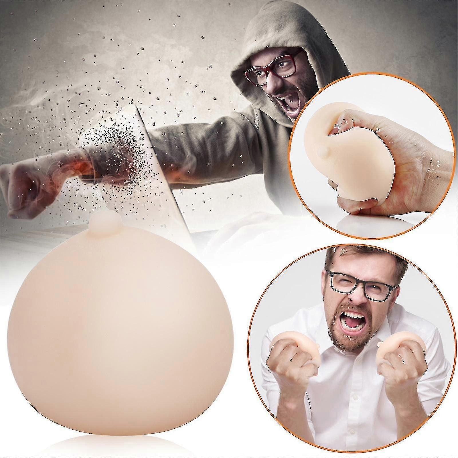 Anti-stress Reliever Emotion Vent Funny Decompression Extrusion Ball Beige