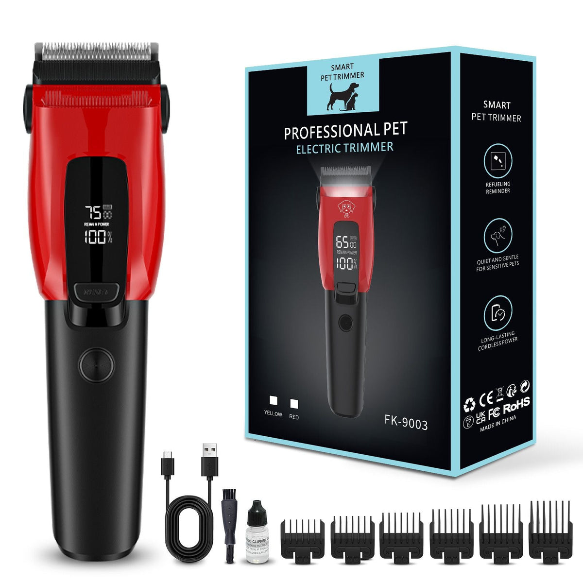 Rechargeable Pet Hair Clipper for Dogs and Cats