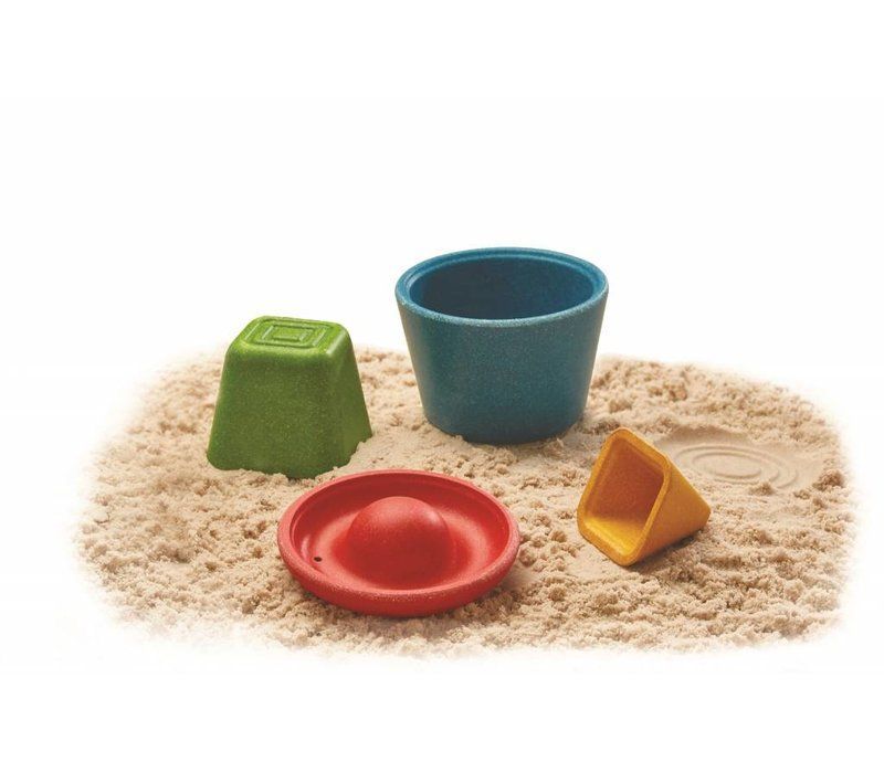 PlanToys Creative Sand Play — Wooden Sand Molds