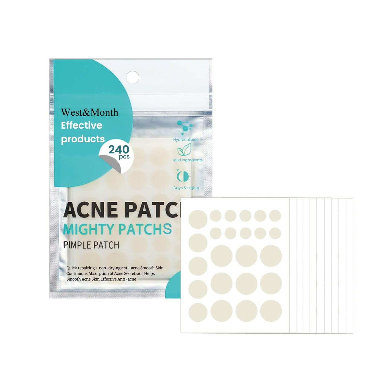 Reduce Acne Fast, Invisible Breathable Patches, Clear Skin, 240pcs ,240pcs
