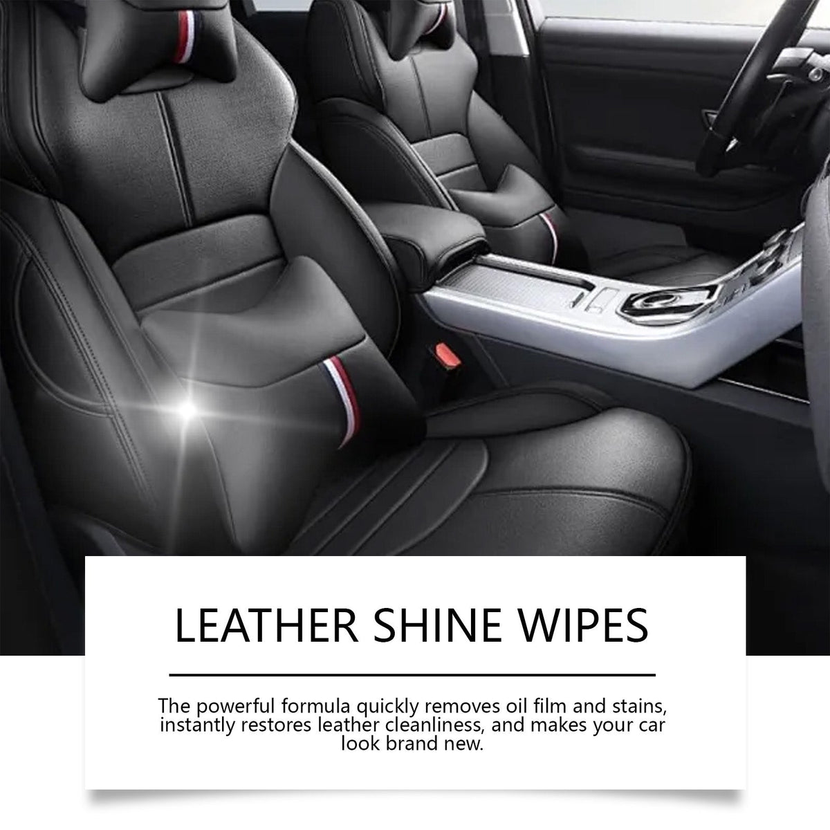 Car Leather Cleaning Wipes, Car Maintenance, Deep Stain Removal, Interior Care ,40pieces